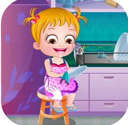 可爱宝贝浴室清洁