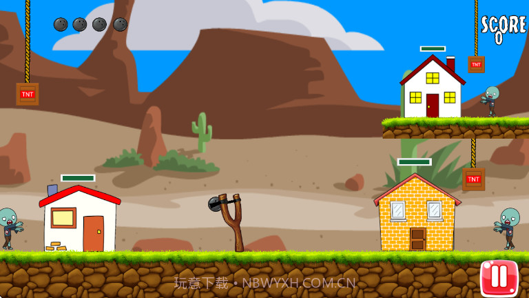 弹弓僵尸战争Angry zombies免广告版v2.0.0.3截图