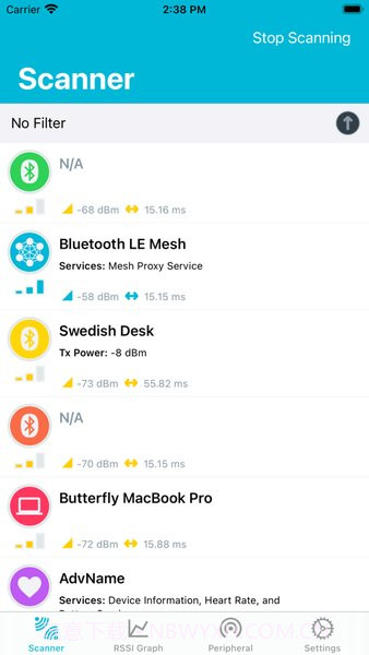 nRF Connect蓝牙扫描连接App截图2 nRF Connect蓝牙扫描连接App截图2