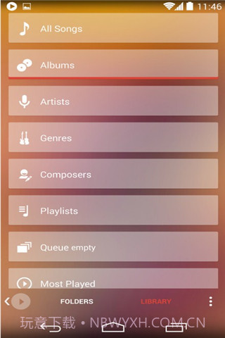 Poweramp透明主题截图2
