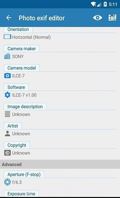 照片Exif编辑截图4