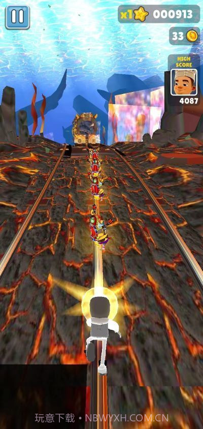 地铁跑酷海底熔岩魔改版截图3