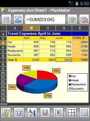 Office2012:PlanMaker截图3