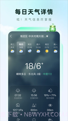 呱呱天气手机版截图2 呱呱天气手机版截图2