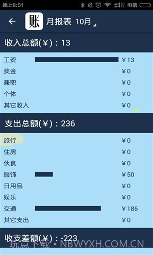 简易家庭记账本截图2