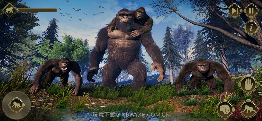 生气的大猩猩怪物打猎模拟截图3