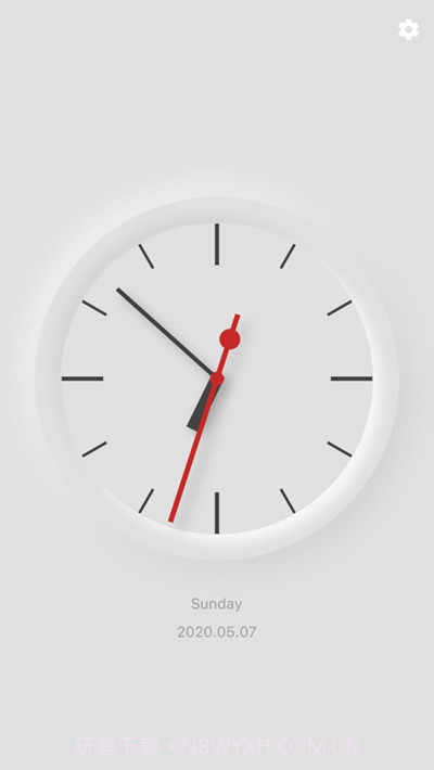 模拟时钟全屏时钟显示截图2