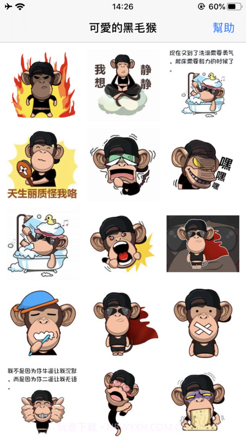 可愛的黑毛猴截图1