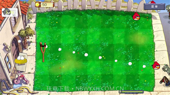 愤怒的小鸟VS僵尸3截图1 愤怒的小鸟VS僵尸3截图1