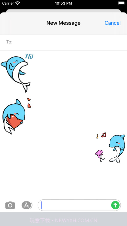 AnimatedBlueDolphinSticker截图1