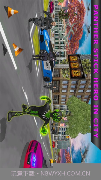 火柴人绳索英雄城市截图4
