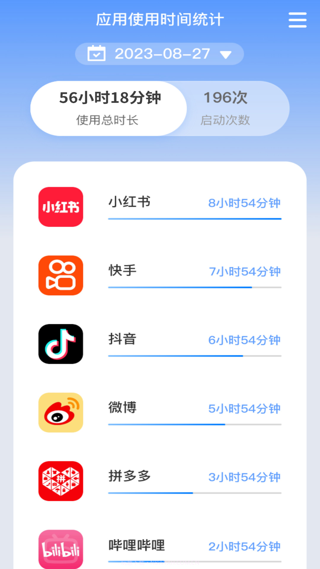 朝暮时长管家截图1 朝暮时长管家截图1
