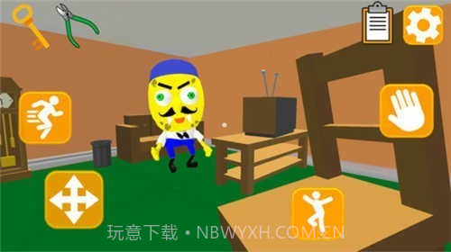 鱿鱼邻居逃生3D截图2