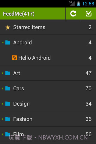 FeedMe阅读器截图1