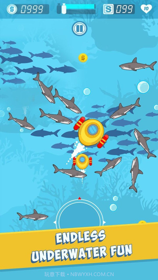 饥饿鲨鱼捕食截图2