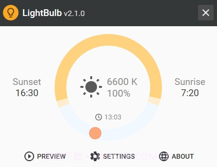 LightBulb屏幕色温自动调节截图1 LightBulb屏幕色温自动调节截图1