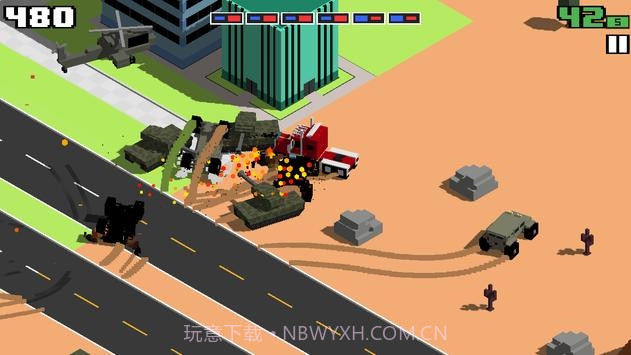 像素公路狂飙之玩命速递手机版截图1 像素公路狂飙之玩命速递手机版截图1