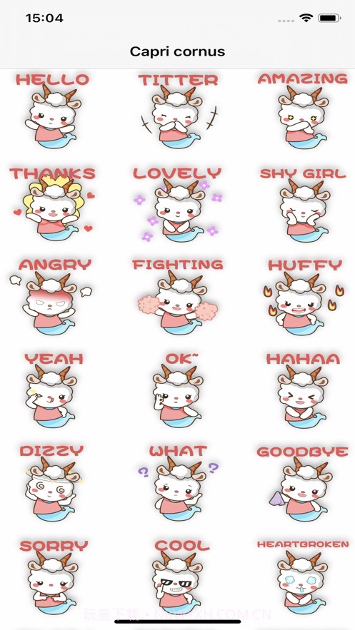 Capri cornus卡通贴纸截图2 Capri cornus卡通贴纸截图2