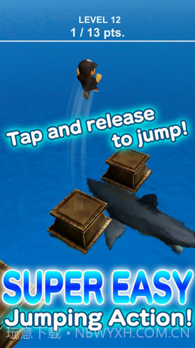 鲨鱼逃亡跳一跳截图2 鲨鱼逃亡跳一跳截图2