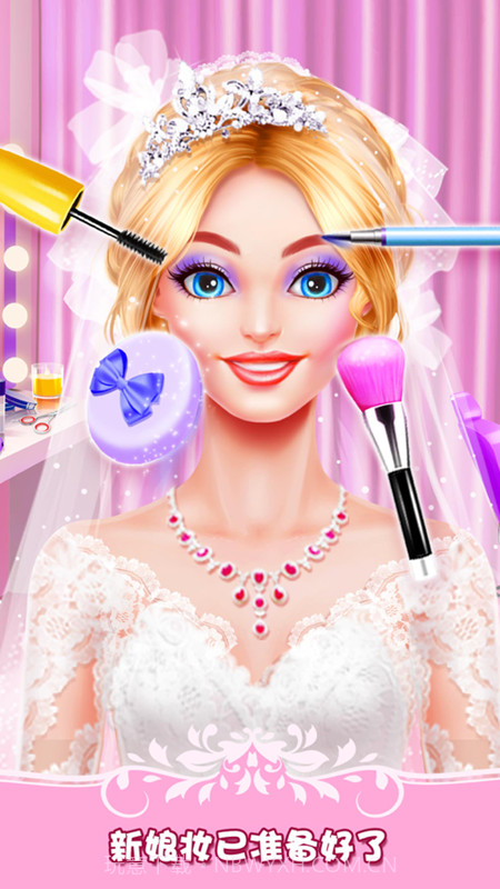女生游戏梦幻婚礼换装化妆截图3