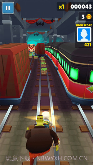 地铁跑酷草方块截图3 地铁跑酷草方块截图3
