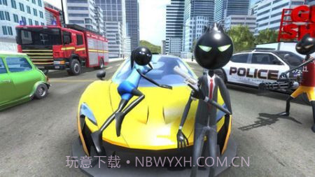 火柴人绳索英雄3:警察射击截图3 火柴人绳索英雄3:警察射击截图3