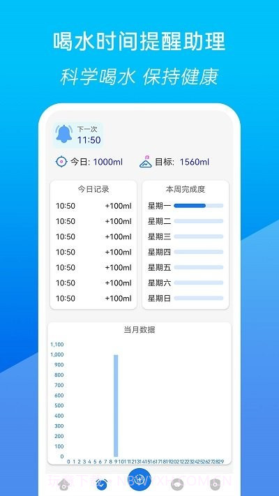 喝水时间提醒助理截图1 喝水时间提醒助理截图1