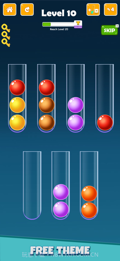 球颜色排序谜游戏截图3 球颜色排序谜游戏截图3