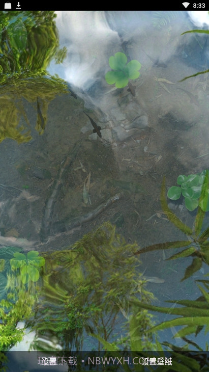 锦鲤鱼池3D动态壁纸（鱼池）截图1