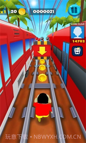 地铁跑酷蜡笔小新版截图1