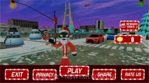 圣诞节火柴人绳索英雄截图3 圣诞节火柴人绳索英雄截图3