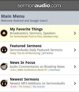 SermonAudio的Android版截图1 SermonAudio的Android版截图1